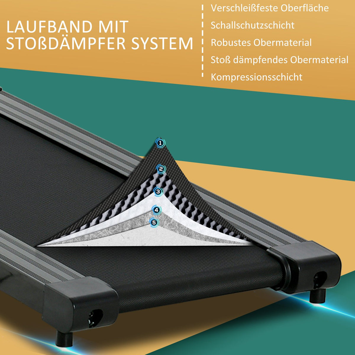 Treadmill Foldable Electric 500W 0.8-10Km/H Lcd Display Mobile Phone Holder Black 123X62X117Cm