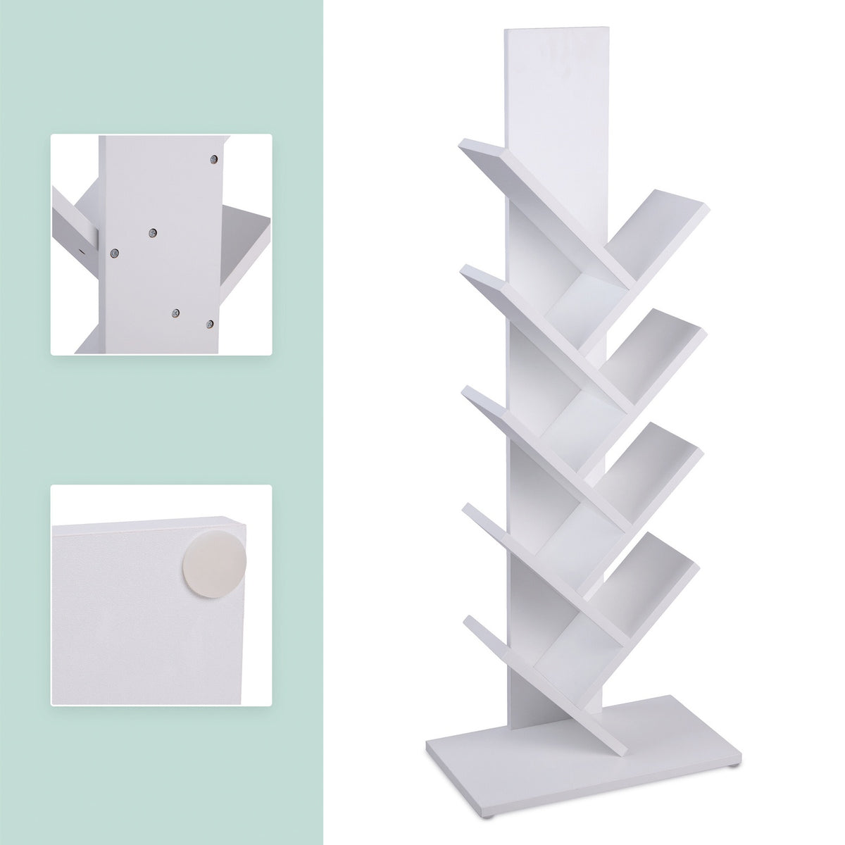 Tree Bookshelf, Multi-Level Storage for Living Room