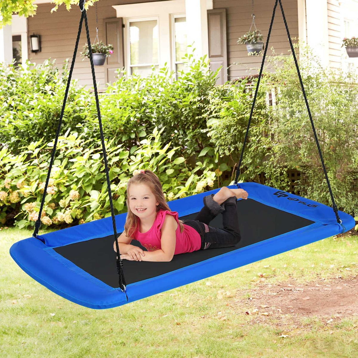 Tree Swing Swing for Children Indoor & Outdoor Tree Swing with Adjustable Ropes Blue