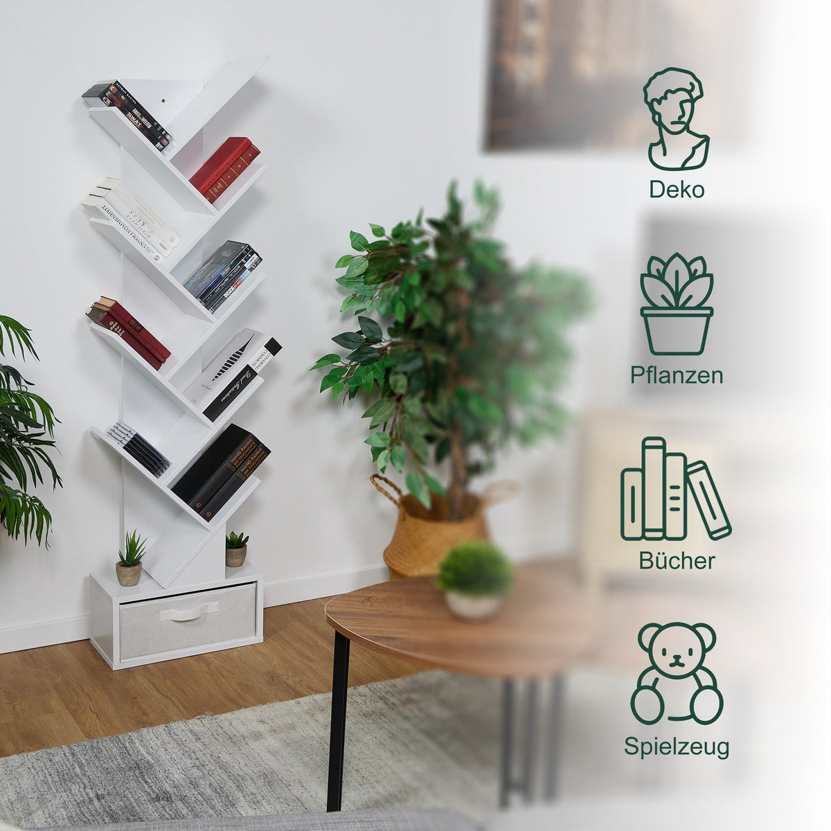 Tree-shaped bookshelf