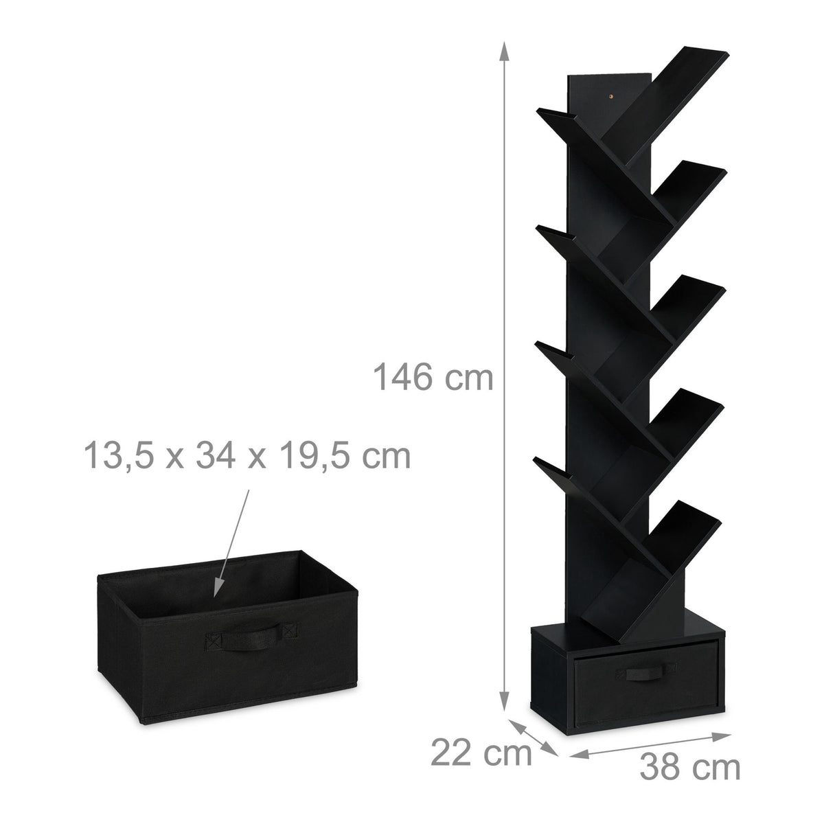 Tree-shaped bookshelf