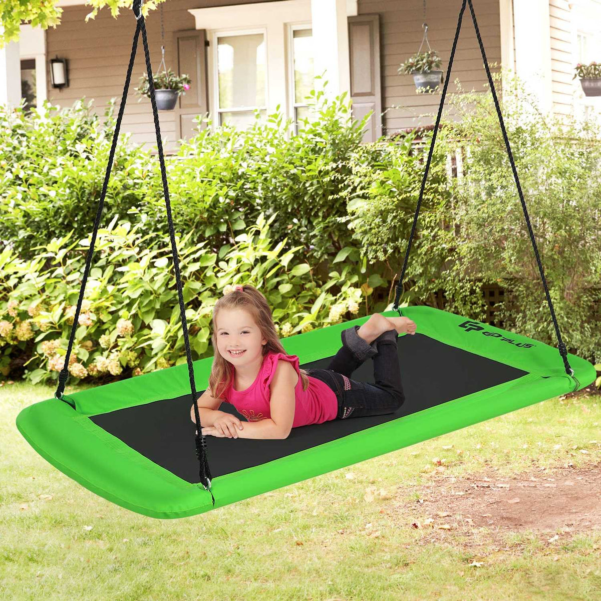 Tree swing nest swing 100-180cm adjustable rope indoor & outdoor tree swing swing green