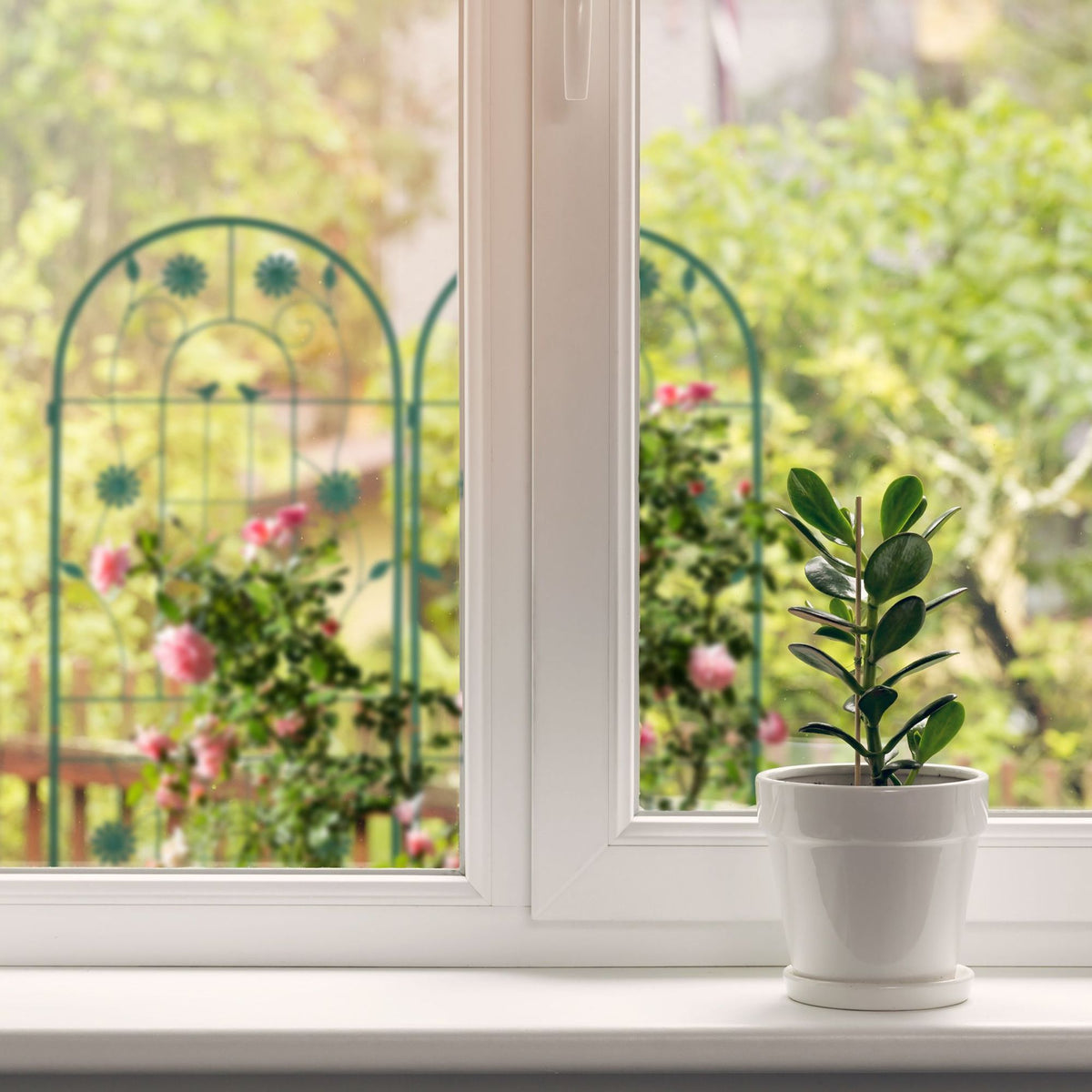 Trellis 150 cm set of 2 green