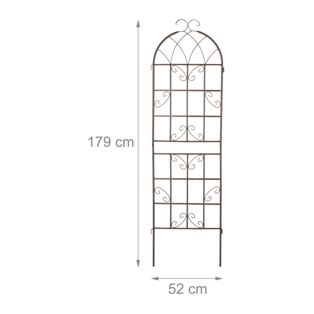 Trellis 180 cm set of 2 brown