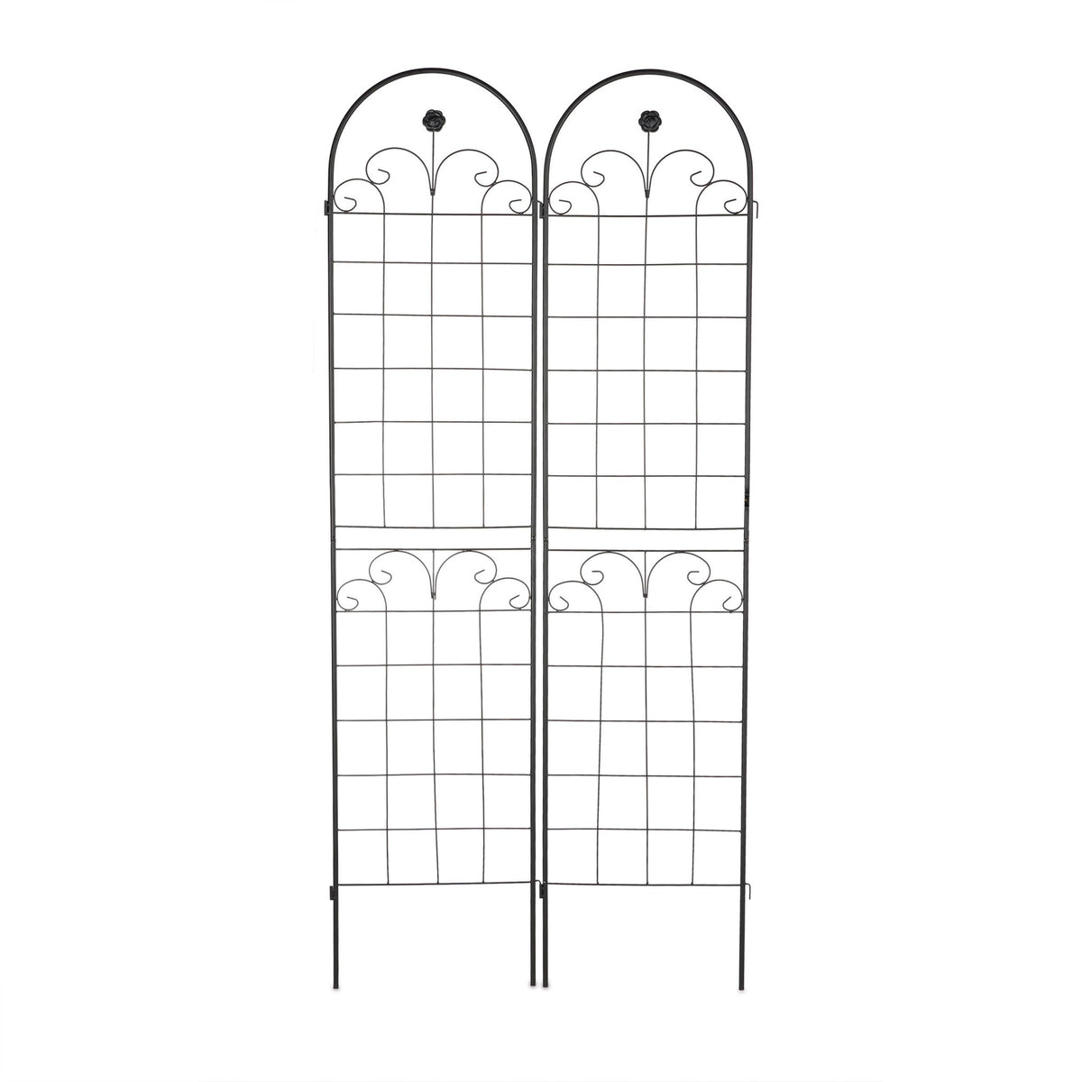 Trellis 220 cm set of 2 black
