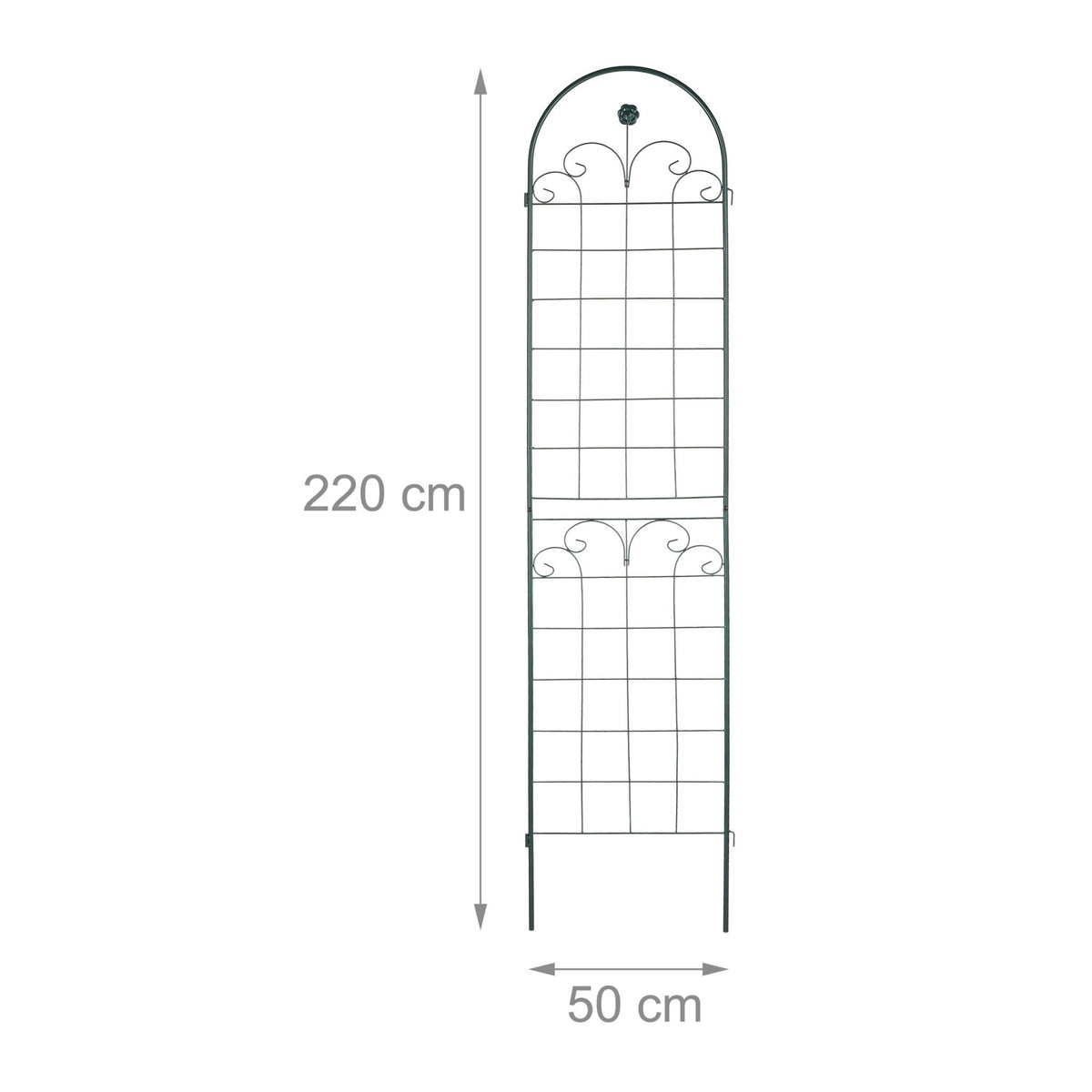 Trellis 220 cm set of 2 green