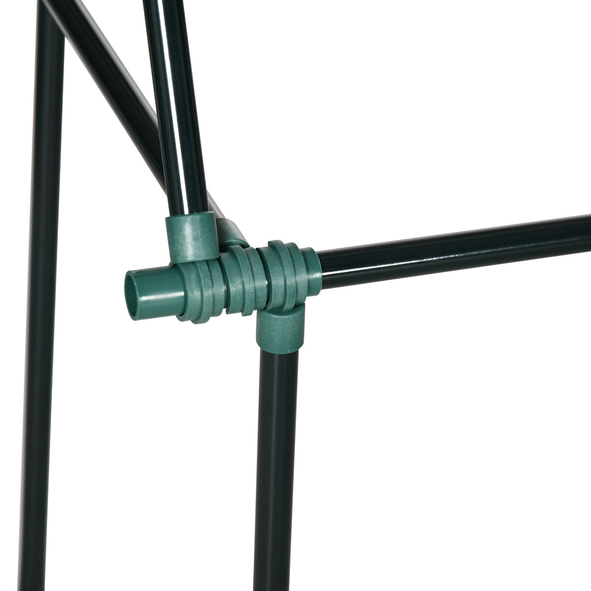 Trellis Set Of 3 Plant Holder Garden Plant Support Poles Trellis Tomato Cage For Climbing Plants Steel Green 38 X 38 X 182 Cm