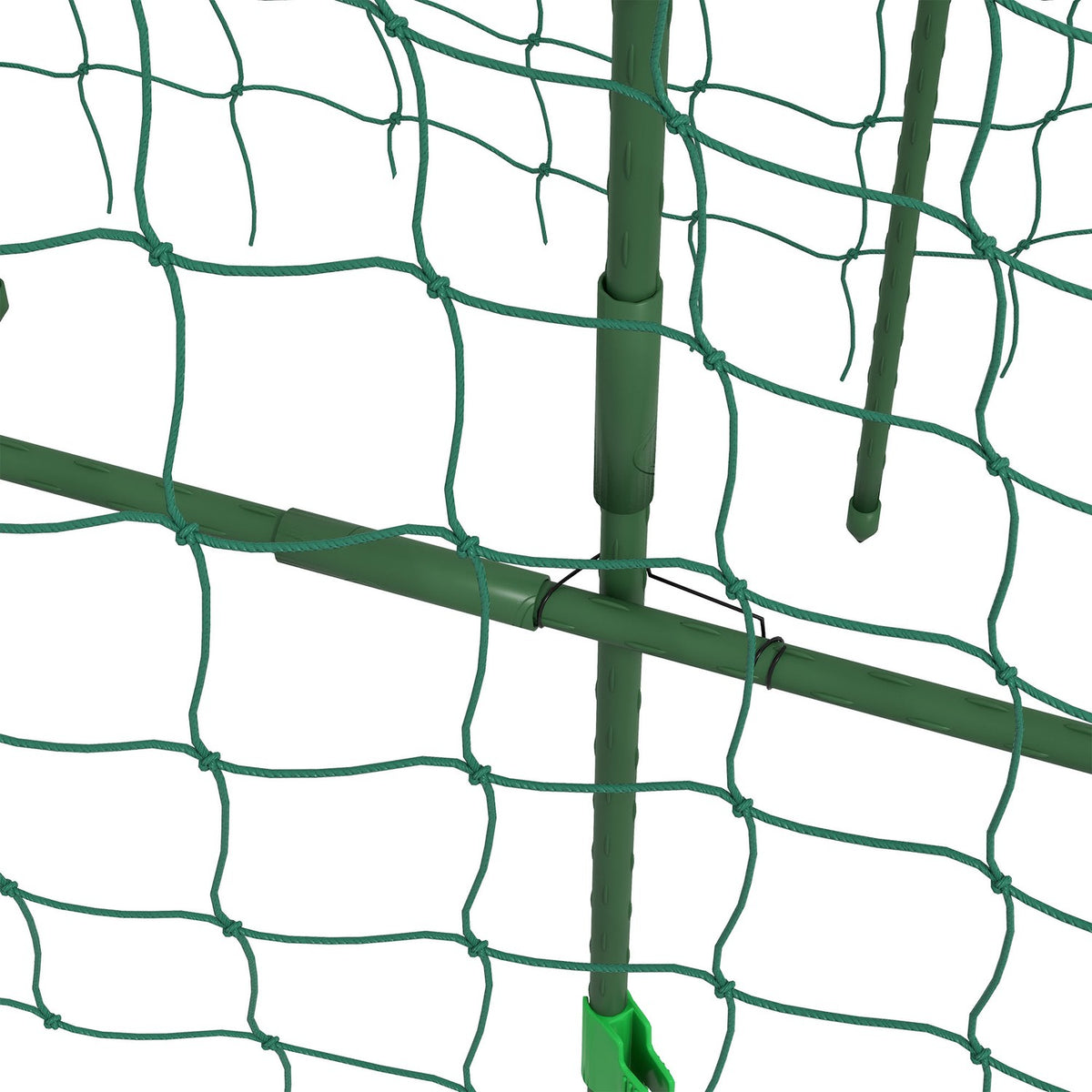 Trellis for climbing plants, adjustable trellis, plant trellis with net, plant frame, steel, green, 43 x 182 x 183 cm for garden, balcony