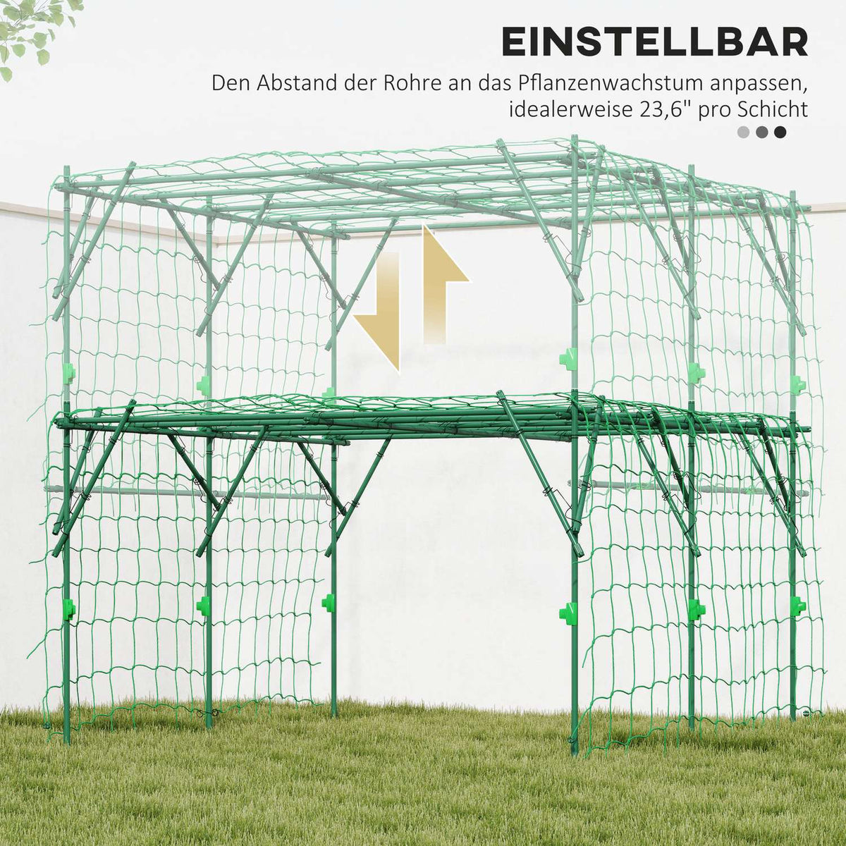 Trellis made of stainless steel trellis with triangular support design 223x223x223 cm rose arch for climbing plants garden trellis for houseplants plant trellis for vegetables flowers green