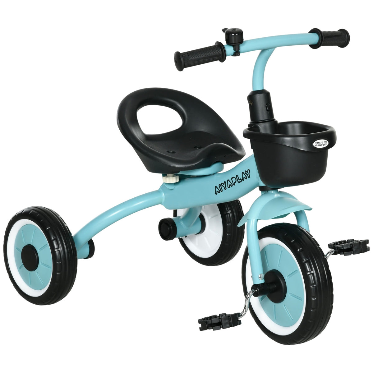 Tricycle Children'S Bike With Adjustable Seat, Balance Bike With Basket & Bell, Pedals, For 2-5 Years