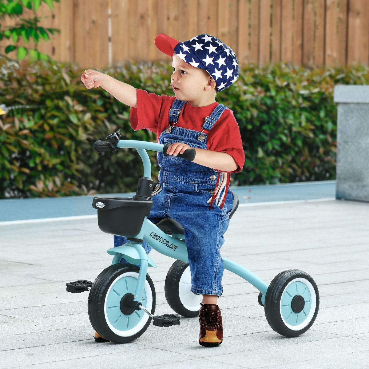 Tricycle Children'S Bike With Adjustable Seat, Balance Bike With Basket & Bell, Pedals, For 2-5 Years