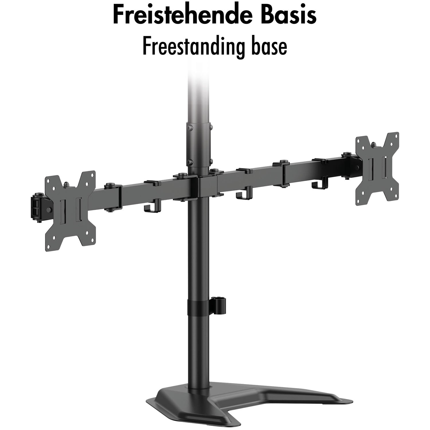 Triple Monitor Stand 17-32" Adjustable Arms Black