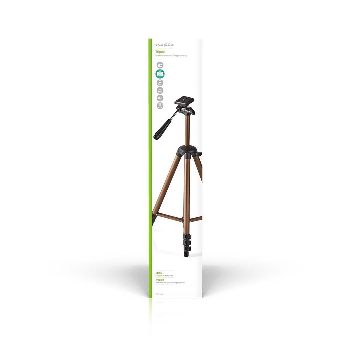 Tripod | Maximum load capacity: 2.0 kg | Minimum working height: 40.5 cm | Maximum working height: 128.0 cm | 4 Segment | Pan | Suitcase included | ABS / Aluminum | Bronze / Black