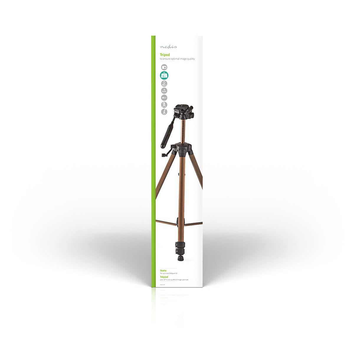 Tripod | Maximum load capacity: 4.0 kg | Minimum working height: 62.5 cm | Maximum working height: 163.0 cm | 3 Segment | Pan & Tilt | Suitcase included | Self-adjusting feet | ABS / Aluminum | Bronze / Black