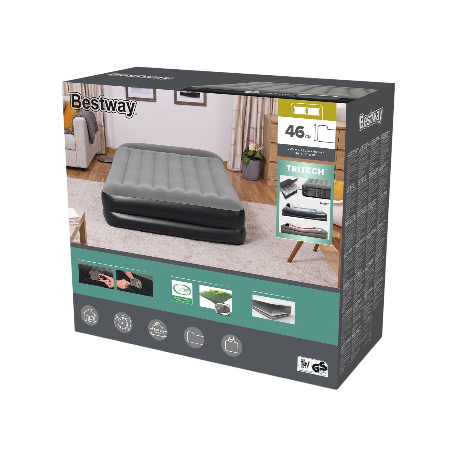 Tritech Air Mattress 2.03m x 1.52m x 46cm