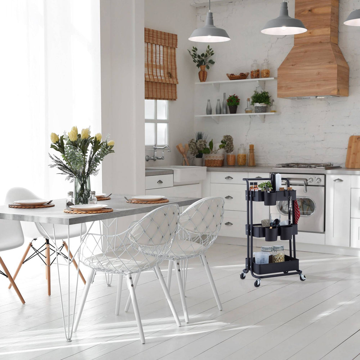 Trolley with 3 shelves