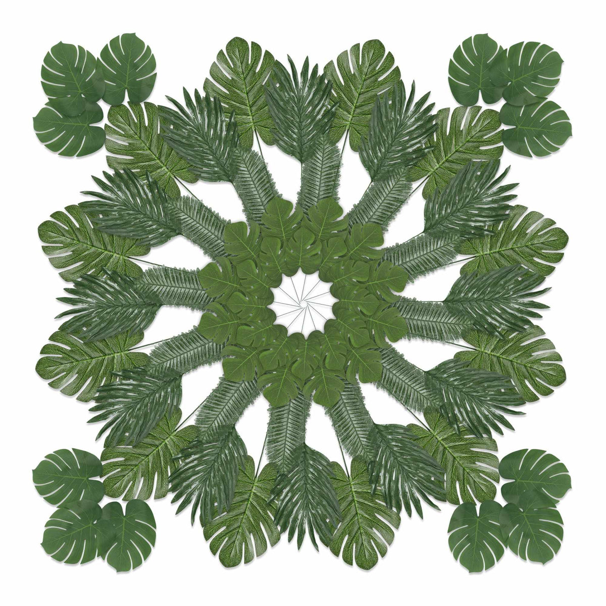 Tropical leaves set of 72