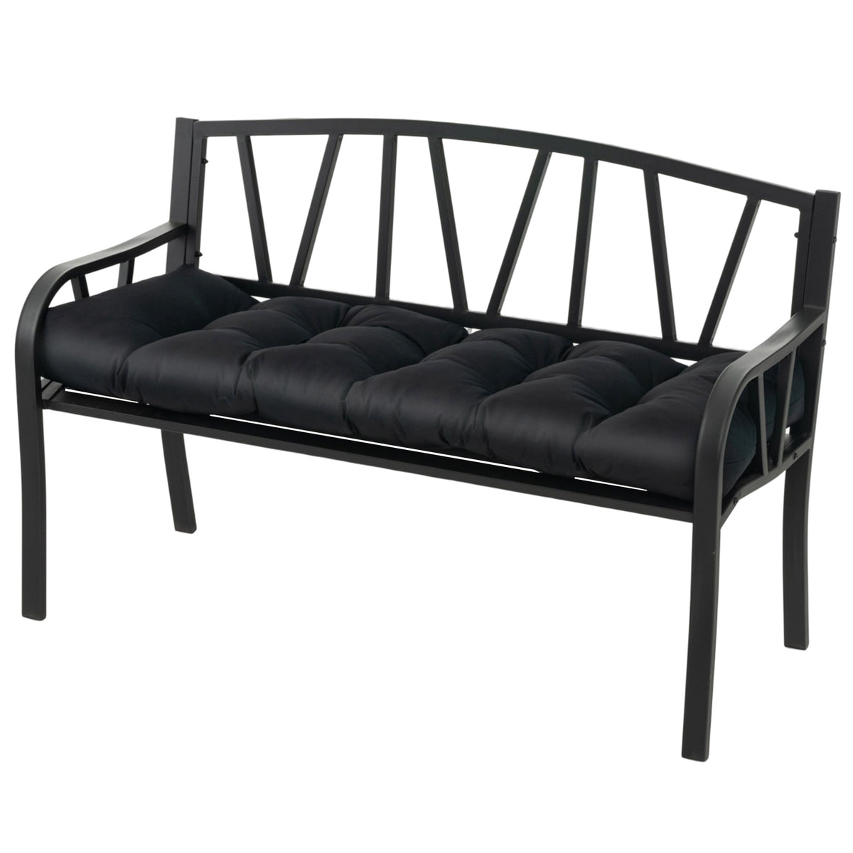 Tufted Indoor Outdoor Bench Cushion, 52 x 19.5 x 6