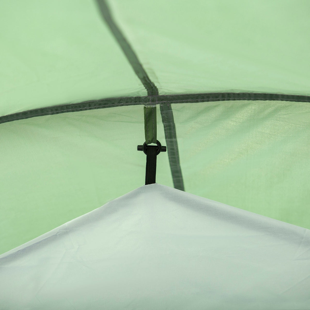 Tunnel Tent For 2-3 Persons 190T Camping Tent With Pegs, Fiberglass & Polyester, Dark Green, 426X206X154Cm
