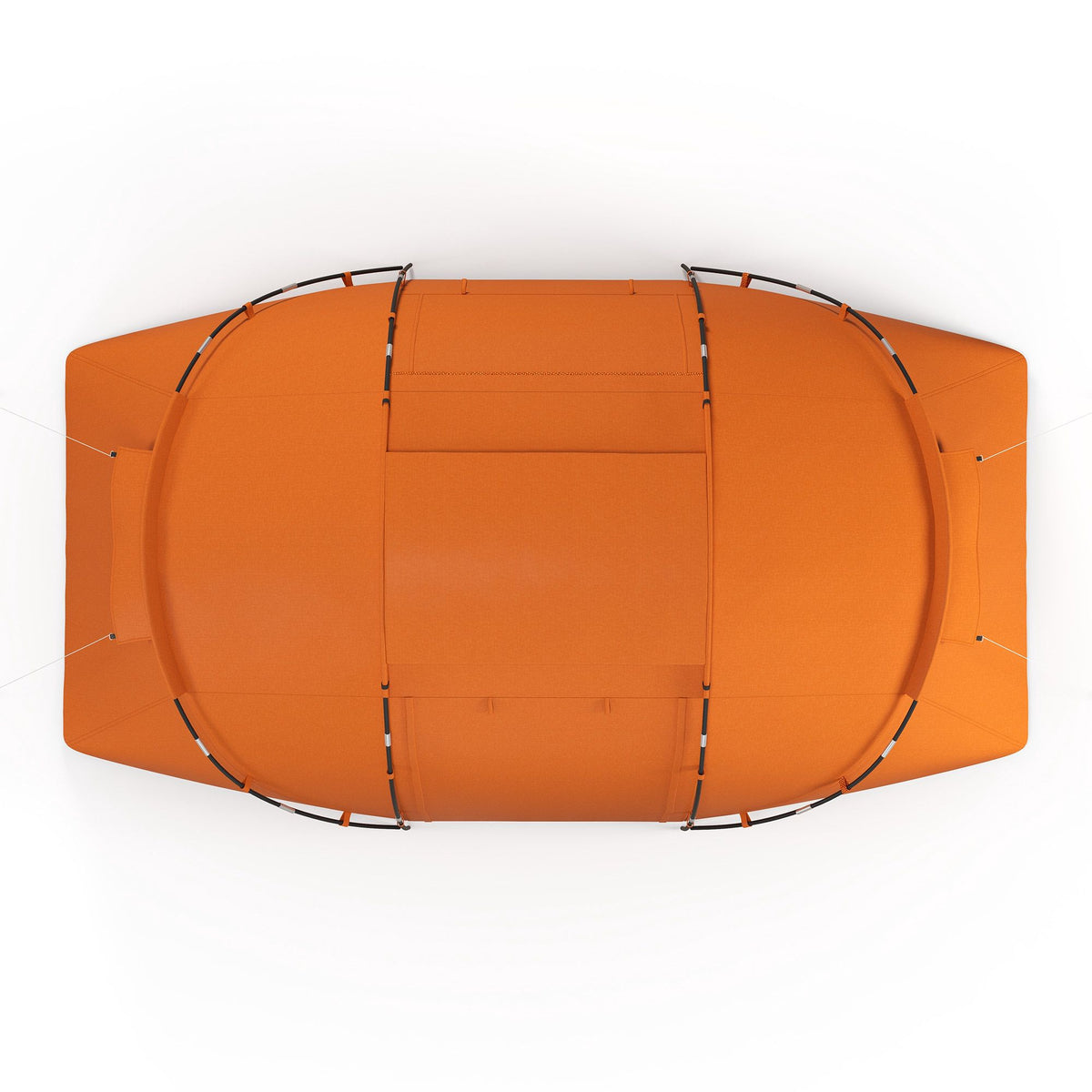 Tunnel Tent for 4-6 People, Waterproof 2000mm, Orange