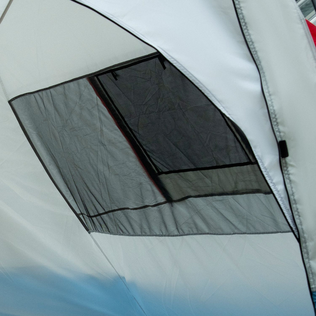 Tunnel tent for 8 people, camping tent with sleeping cabin, living room, family tent with carry bag, groundsheet, group tent with 3 doors, 2000 mm water column, blue