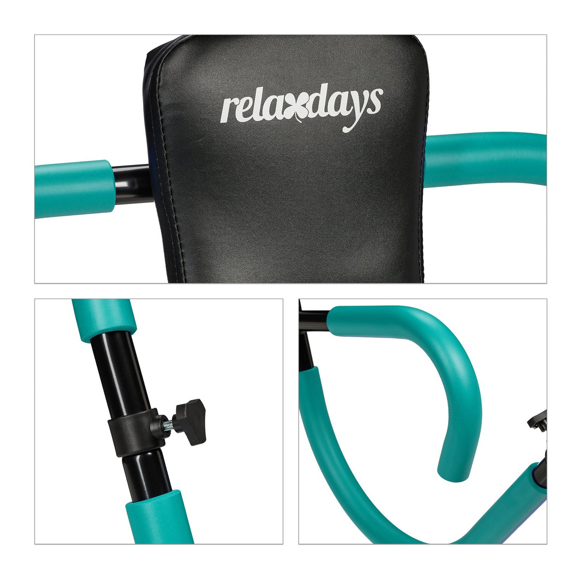 Turquoise Ab Trainer with Neck Support for Home Use