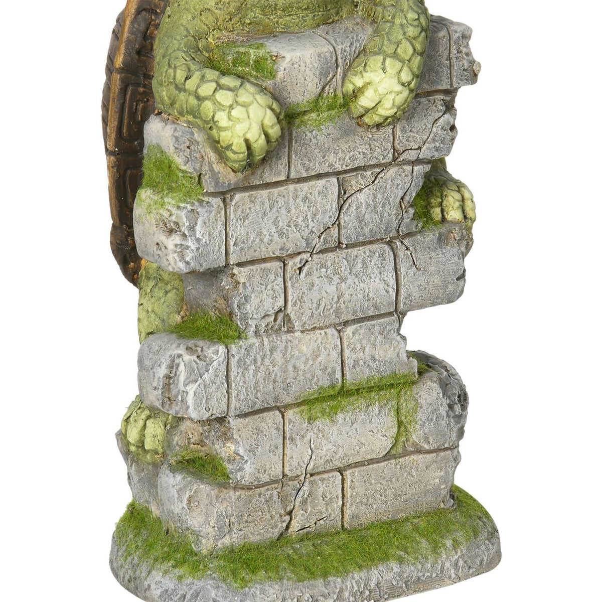 Turtle Sculpture With Led Solar Light Garden Ornament, 14.5" Outdoor Ornament For Lawn, Garden, Yard