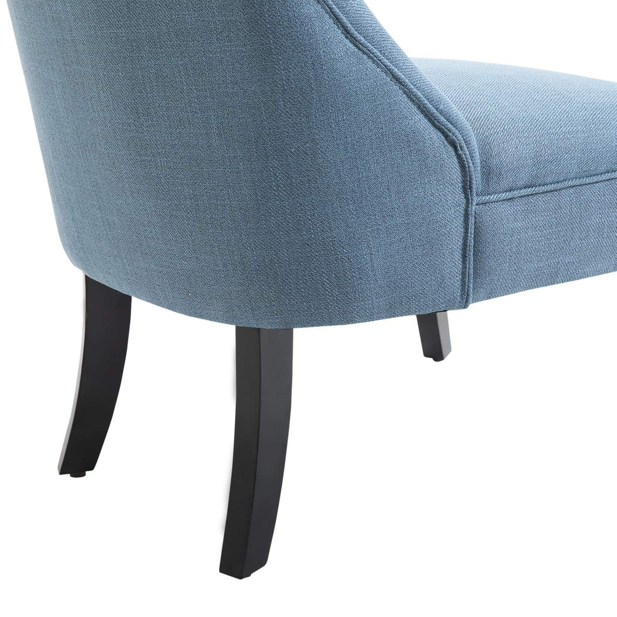 Tv Chair Relax Chair With Back Cushion, Raised Feet, Linen, Blue, 52.5X69X77Cm