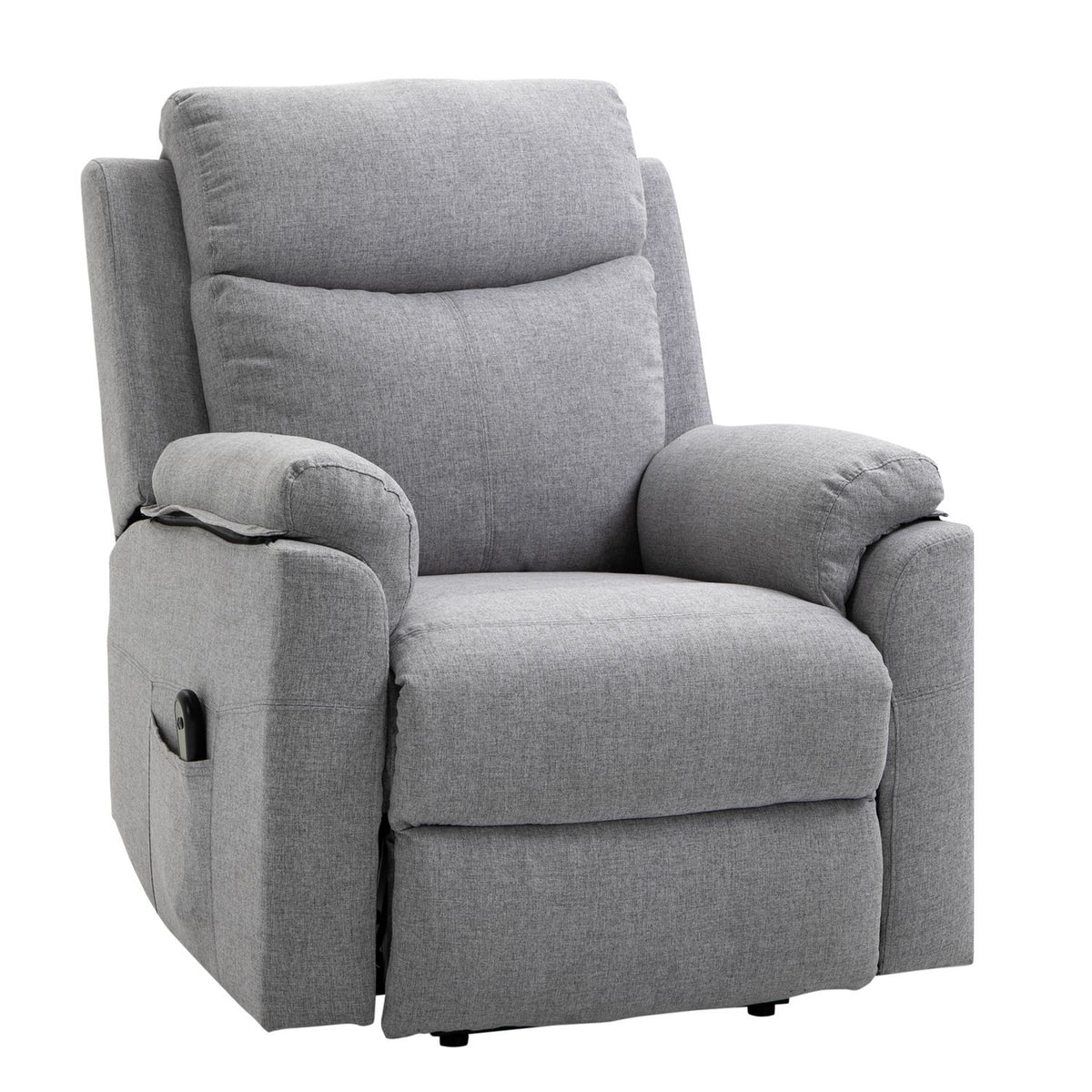 Tv Chair Stand-Up Aid Electric Relaxation Chair Reclining Function 1 Motor Side Pocket Remote Control Pocket Spring Core Gray