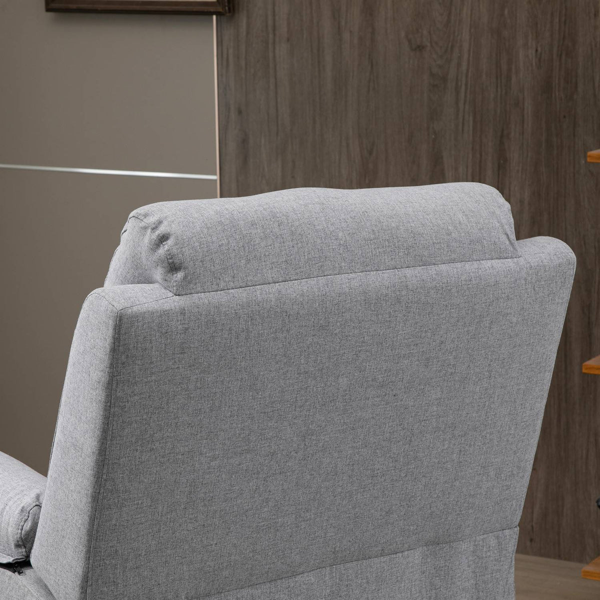 Tv Chair Stand-Up Aid Electric Relaxation Chair Reclining Function 1 Motor Side Pocket Remote Control Pocket Spring Core Gray