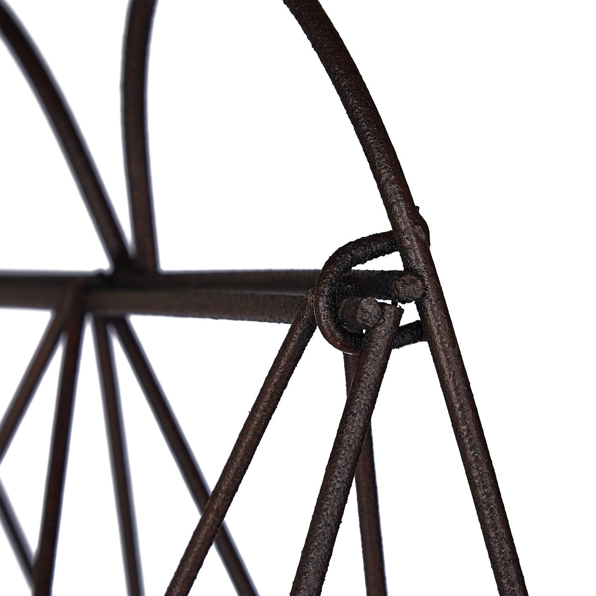 Two-part trellises in rust color, set of 3