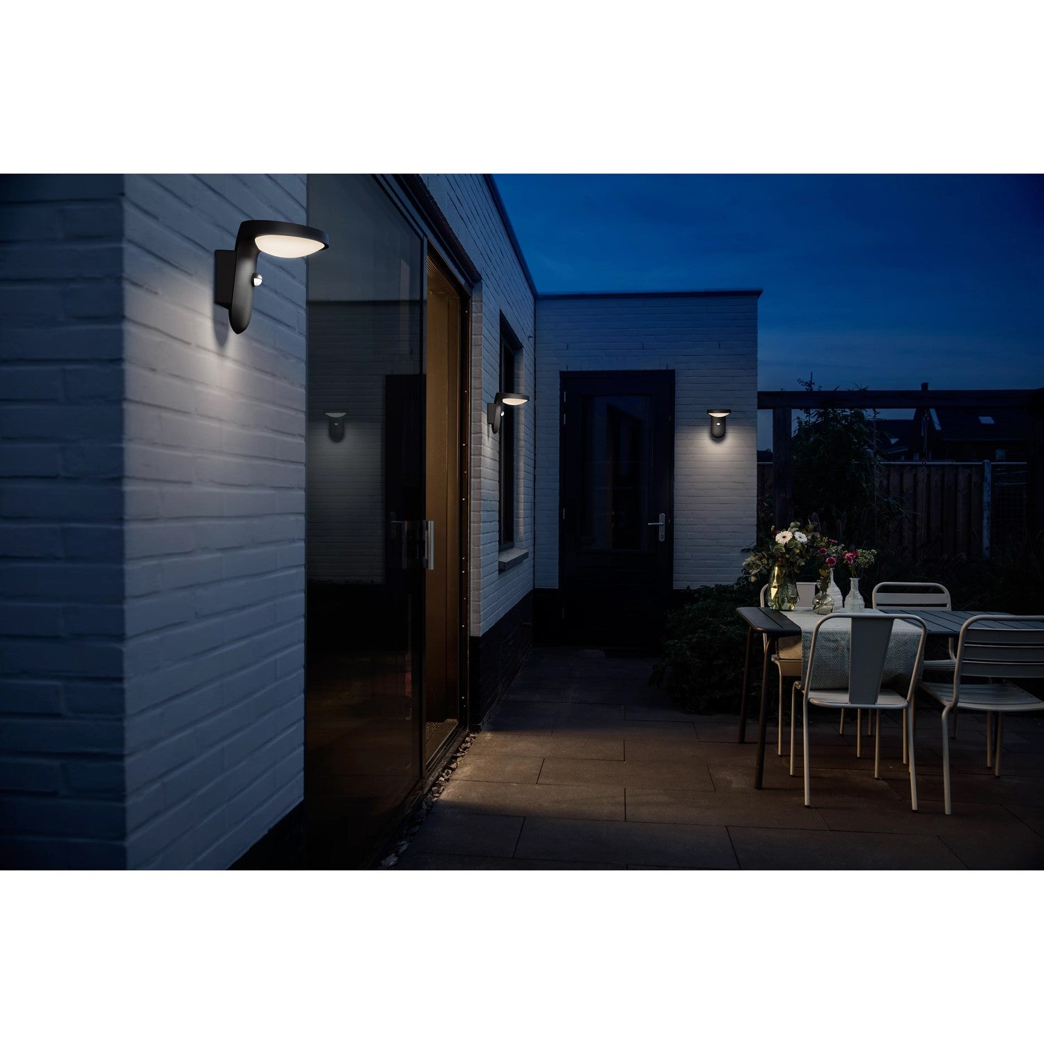 Tyla Wall lamp Solar cell IR sensor Ultra Efficient LED 255lm IP44 Anthracite