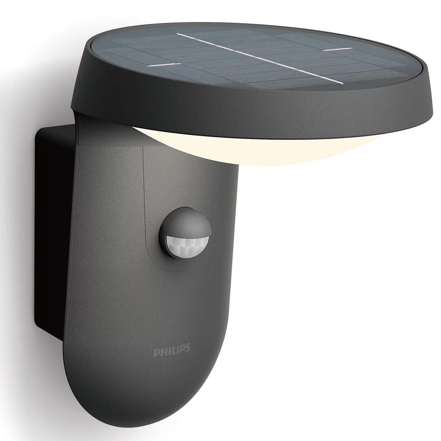 Tyla Wall lamp Solar cell IR sensor Ultra Efficient LED 255lm IP44 Anthracite