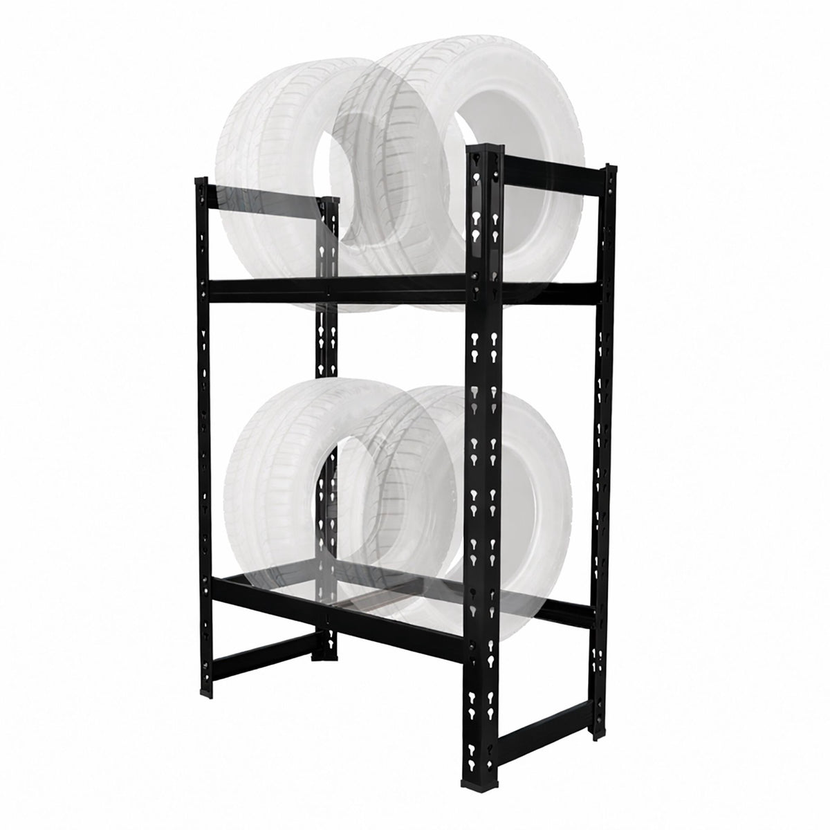 Tyre Rack for 4–6 Tyres, Adjustable Steel Frame