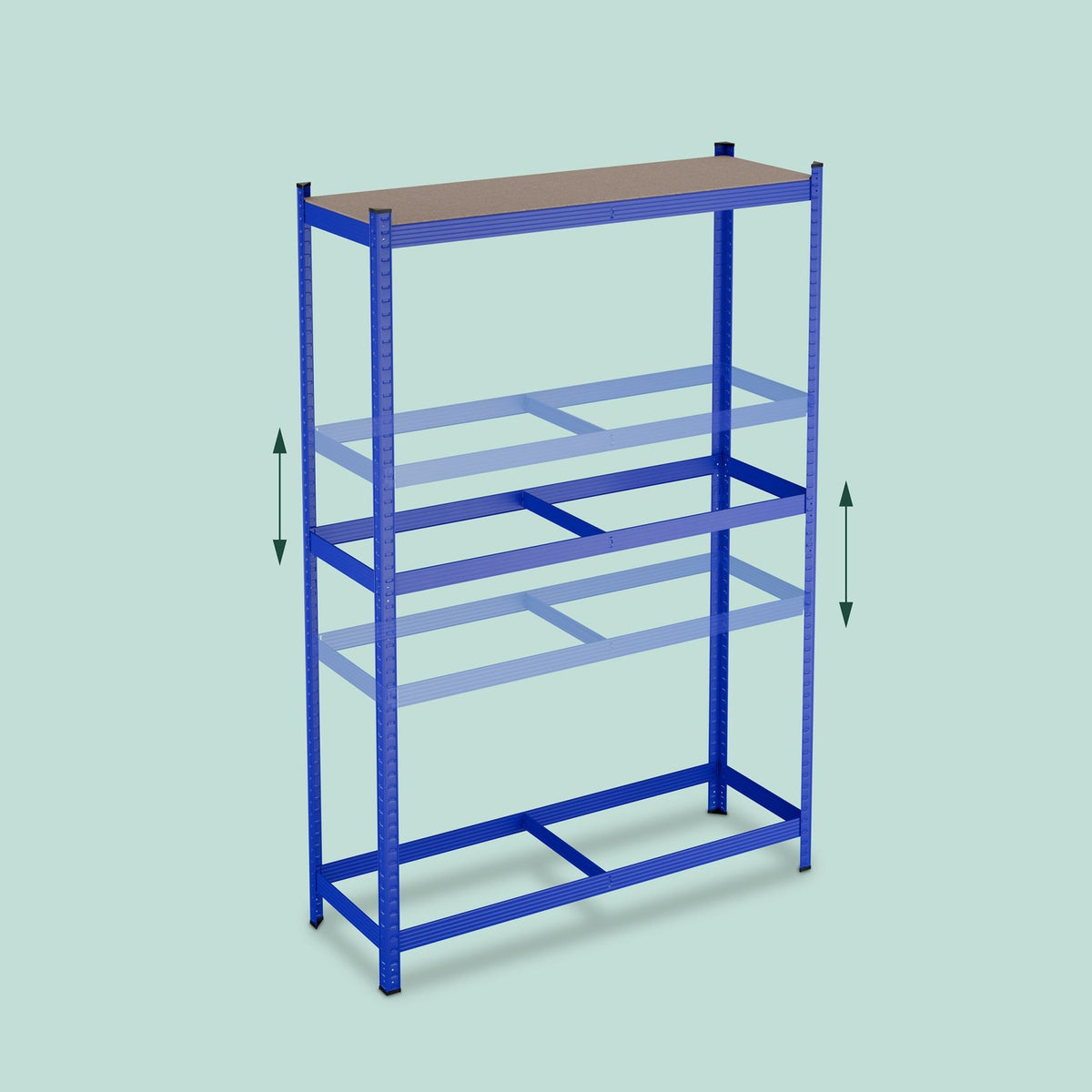 Tyre Rack for 8 Tyres, Adjustable Steel Shelves