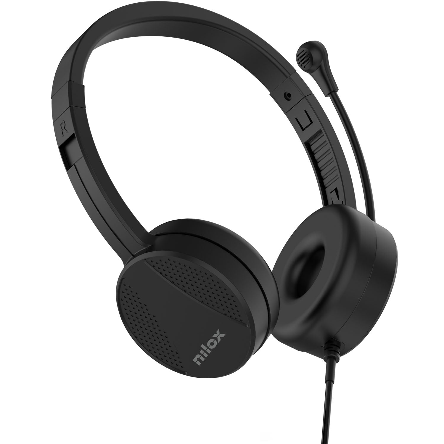 USB-A Headset with Microphone, On-Ear, Black