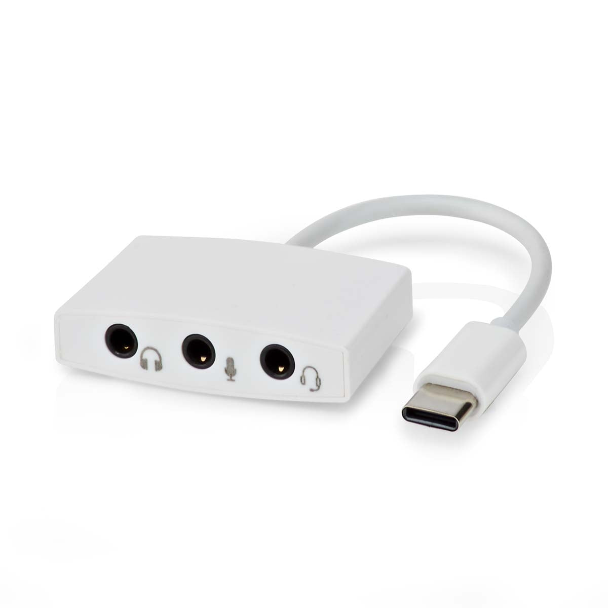USB-C™ Adapter | USB 2.0 | USB-C™ Male | 3.5 mm Female | 0.10 m | Round | Nickel Plated | ABS/PVC | White | Envelope