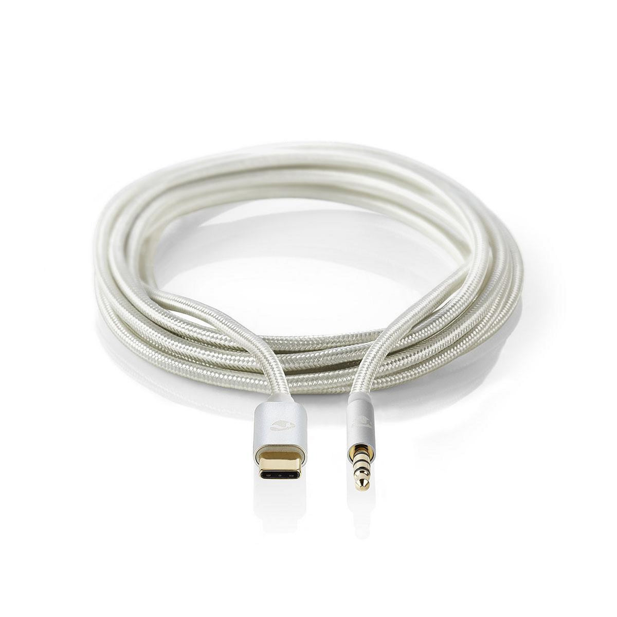 USB-C™ Adapter | USB 2.0 | USB-C™ Male | 3.5 mm Male | 1.00 m | Round | Gold Plated | Braided / Nylon | Aluminum | Carton with covered window