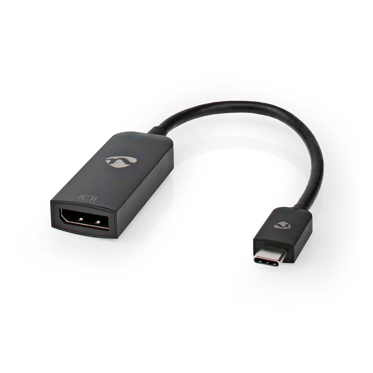 USB-C™ Adapter | USB 3.2 Gen 1 | USB-C™ Male | DisplayPort Female | 8K@60Hz | 0.20 m | Round | Nickel Plated | PVC | Black | Box