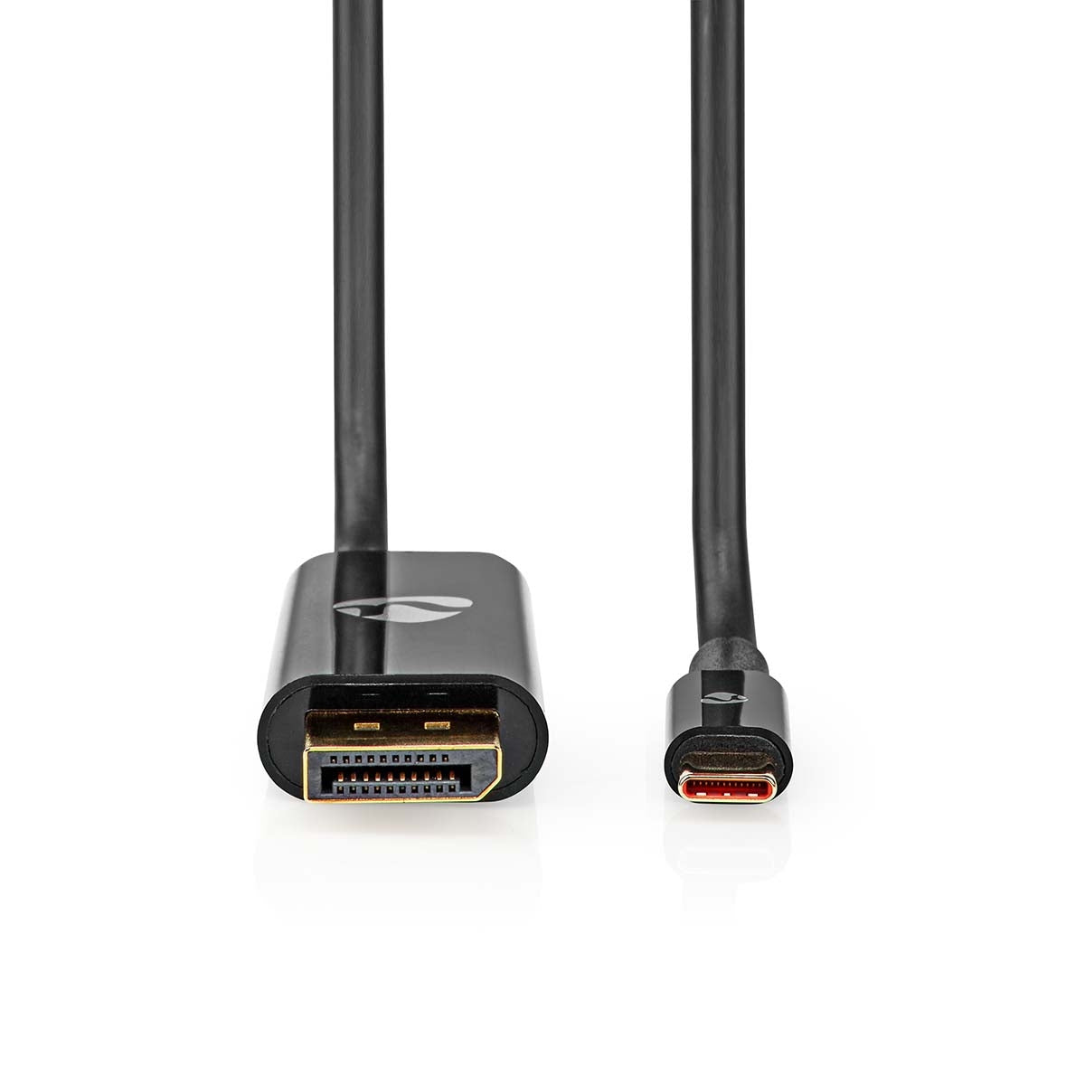 USB-C™ Adapter | USB 3.2 Gen 1 | USB-C™ Male | DisplayPort Male / USB-C™ Female | 8K@30Hz | 2.00 m | Round | Nickel Plated | PVC | Black | Envelope
