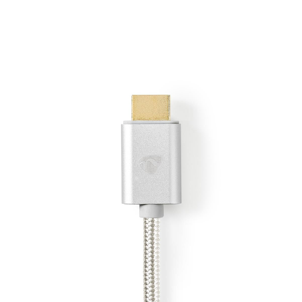 USB-C™ Adapter | USB 3.2 Gen 1 | USB-C™ Male | HDMI™ Connector | 4K@60Hz | 18 Gbps | 2.00 m | Round | Gold Plated | Braided / Nylon | Aluminum | Carton with covered window