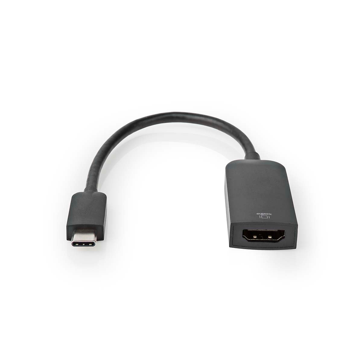 USB-C™ Adapter | USB 3.2 Gen 1 | USB-C™ Male | HDMI™ Female | 4K@60Hz | 0.20 m | Round | Nickel Plated | PVC | Black | Box