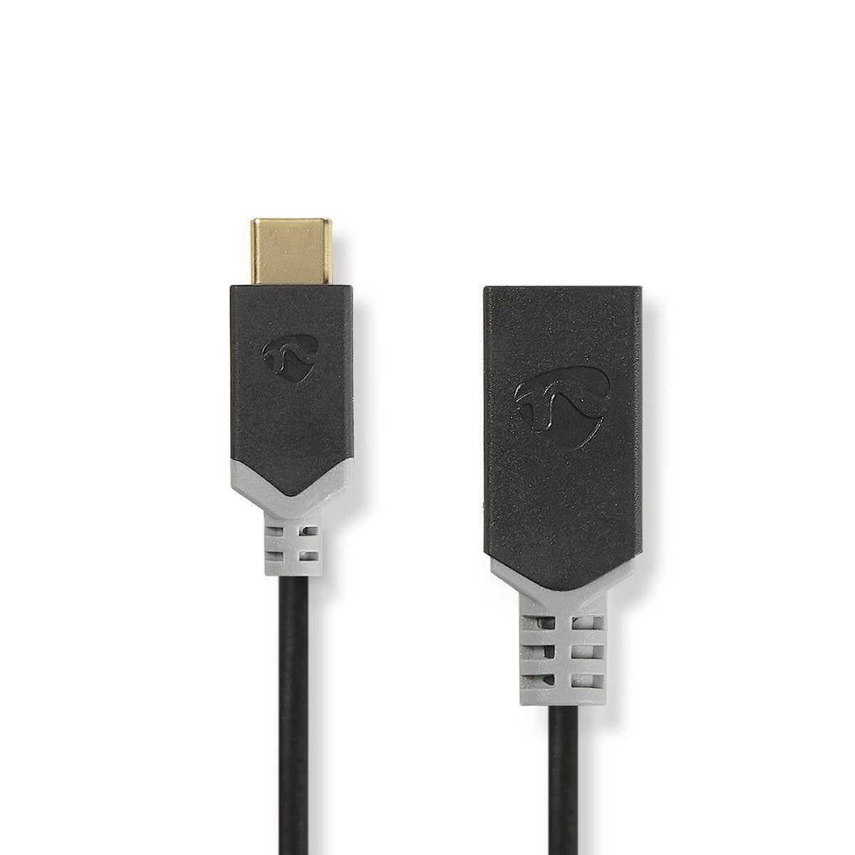 USB-C™ Adapter | USB 3.2 Gen 1 | USB-C™ Male | USB-A Female | 5 Gbps | 0.15 m | Round | Nickel Plated | PVC | Anthracite | Box