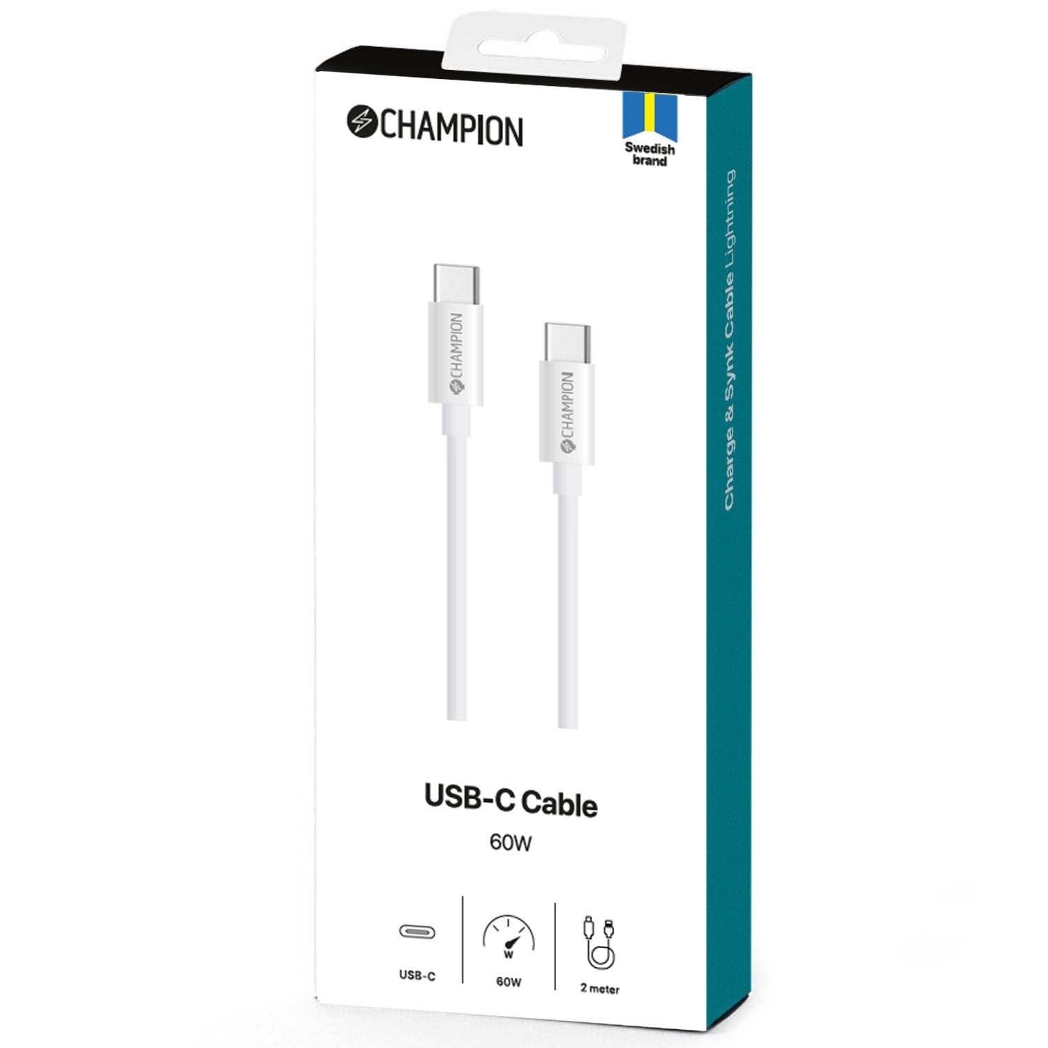 USB-C Cable 60W 2m White