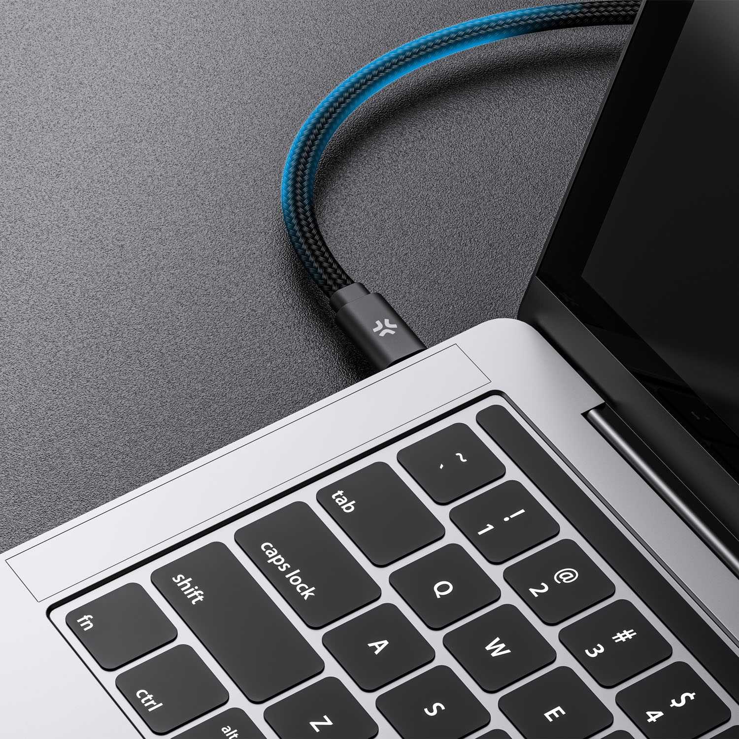 USB-C To USB-C Cable 60W, Magnetic Braided Flat 2m