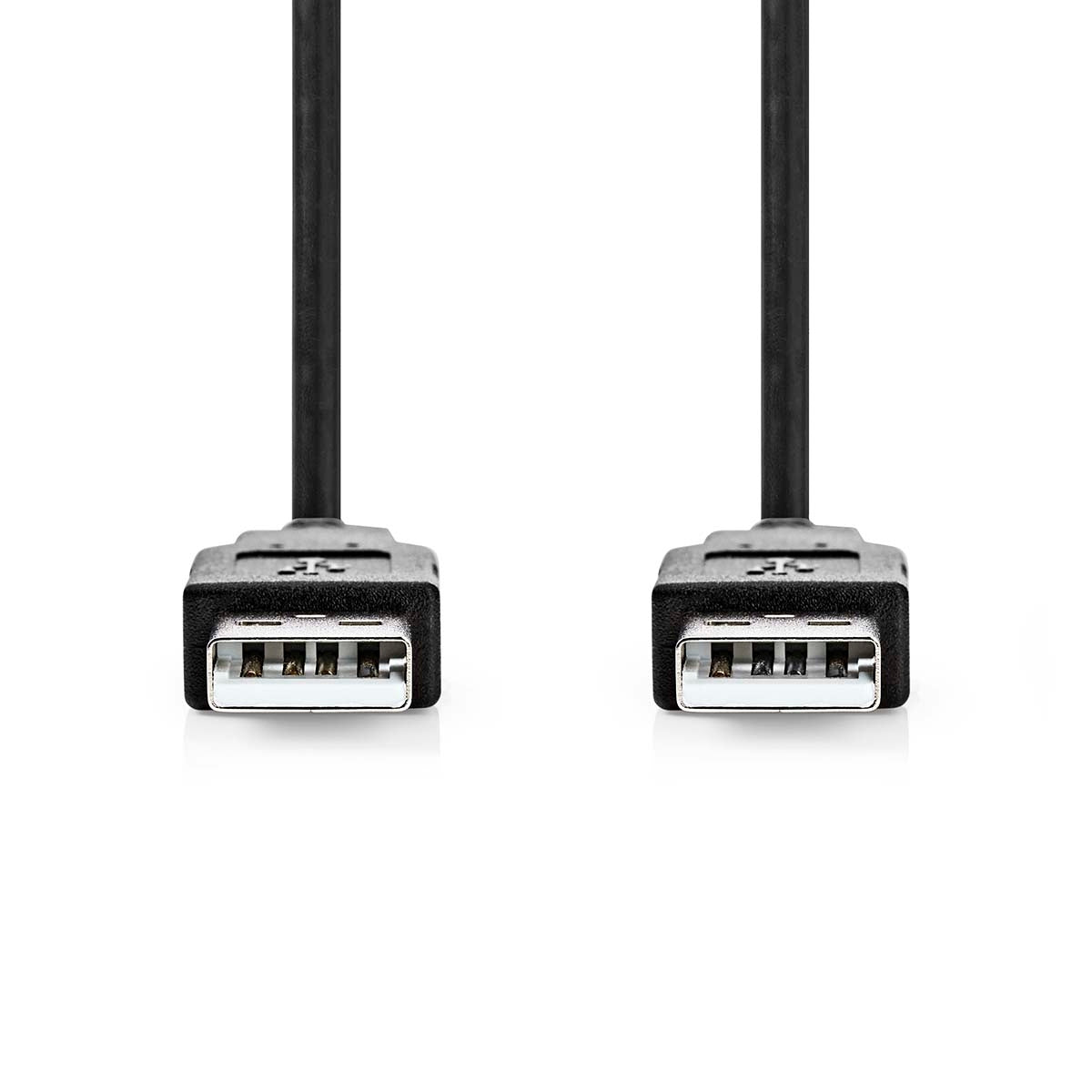 USB Cable | USB 2.0 | USB-A Male | USB-A Male | 480 Mbps | Nickel Plated | 3.00 m | Round | PVC | Black | Label