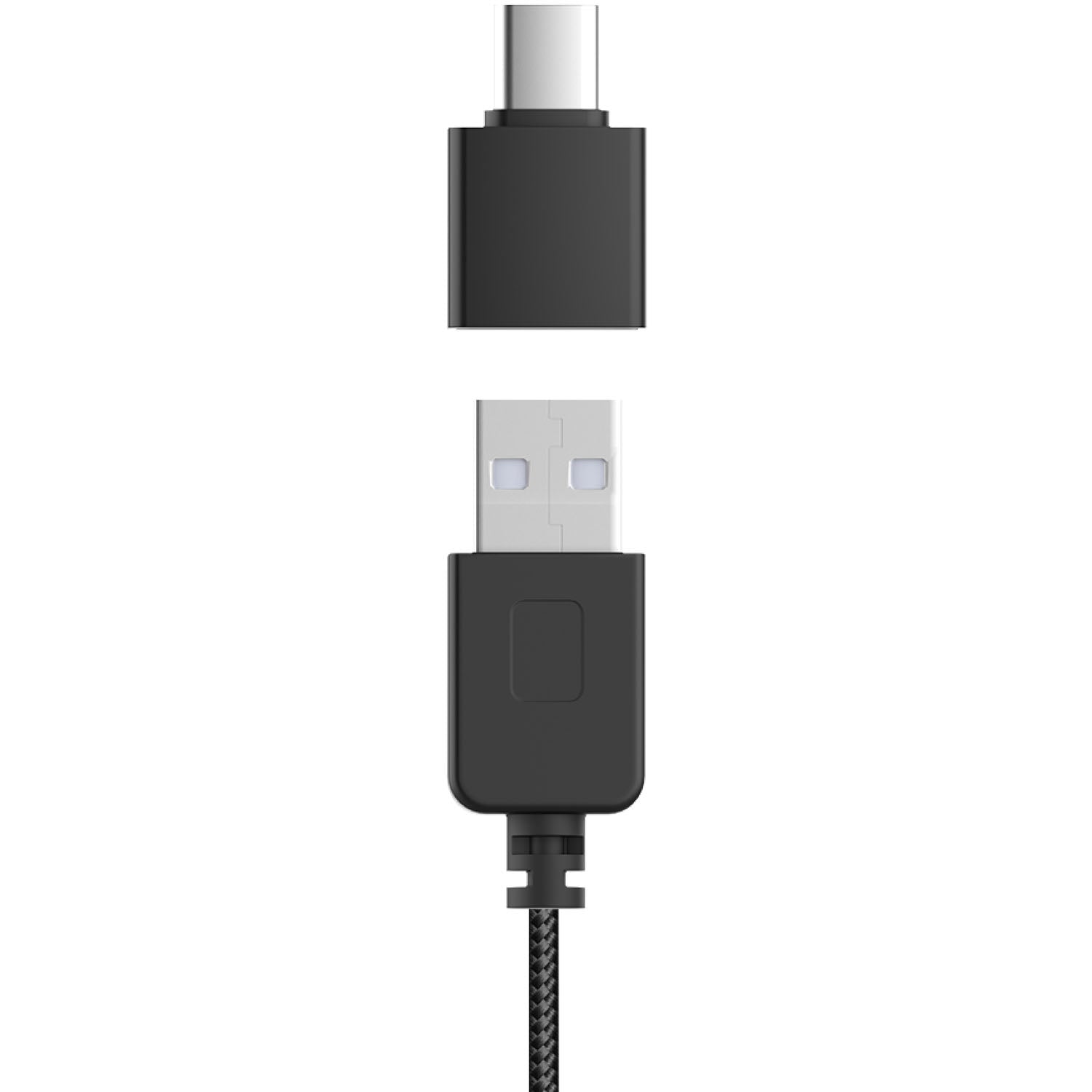 USB Headset with ENC, Adjustable Mic, USB-C/USB-A
