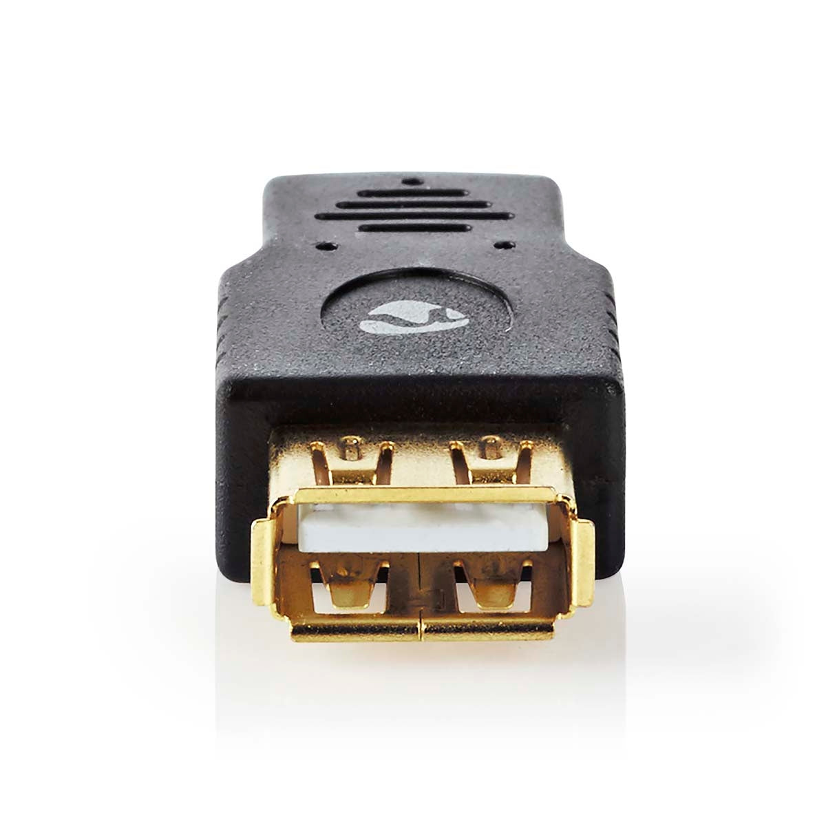USB Micro-B Adapter | USB 2.0 | USB Micro-B Male | USB-A Female | 480 Mbps | Gold Plated | PVC | Anthracite | Box