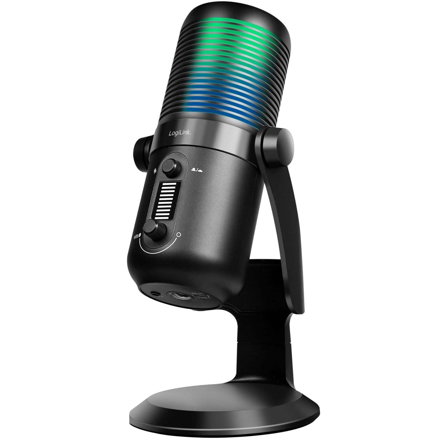 USB Microphone, Cardioid/Omnidirectional, RGB Lighting