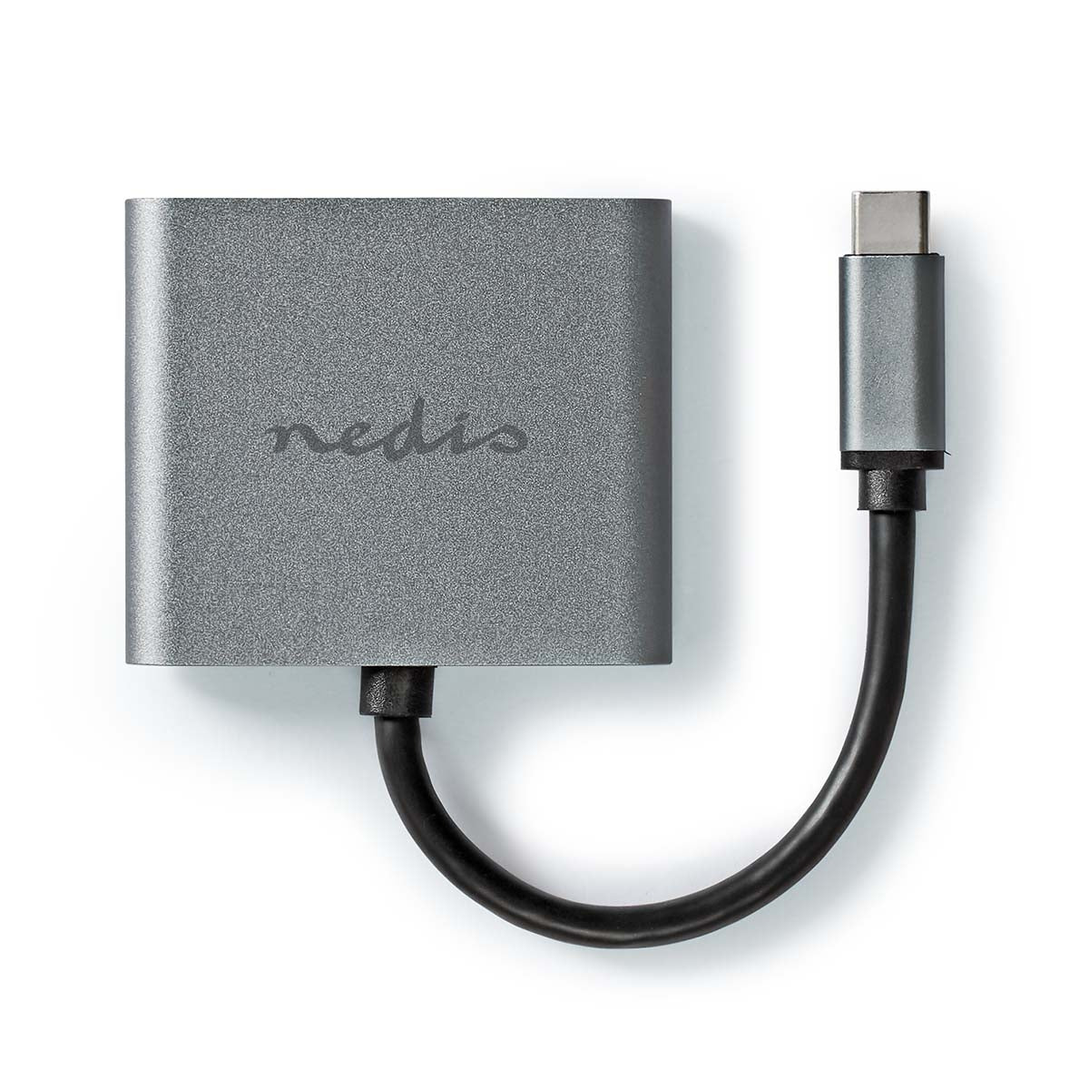 USB Multi-Port Adapter | USB 3.2 Gen 1 | USB-C™ Male | 2x HDMI™ | 0.10 m | Round | Nickel Plated | PVC | Black | Envelope